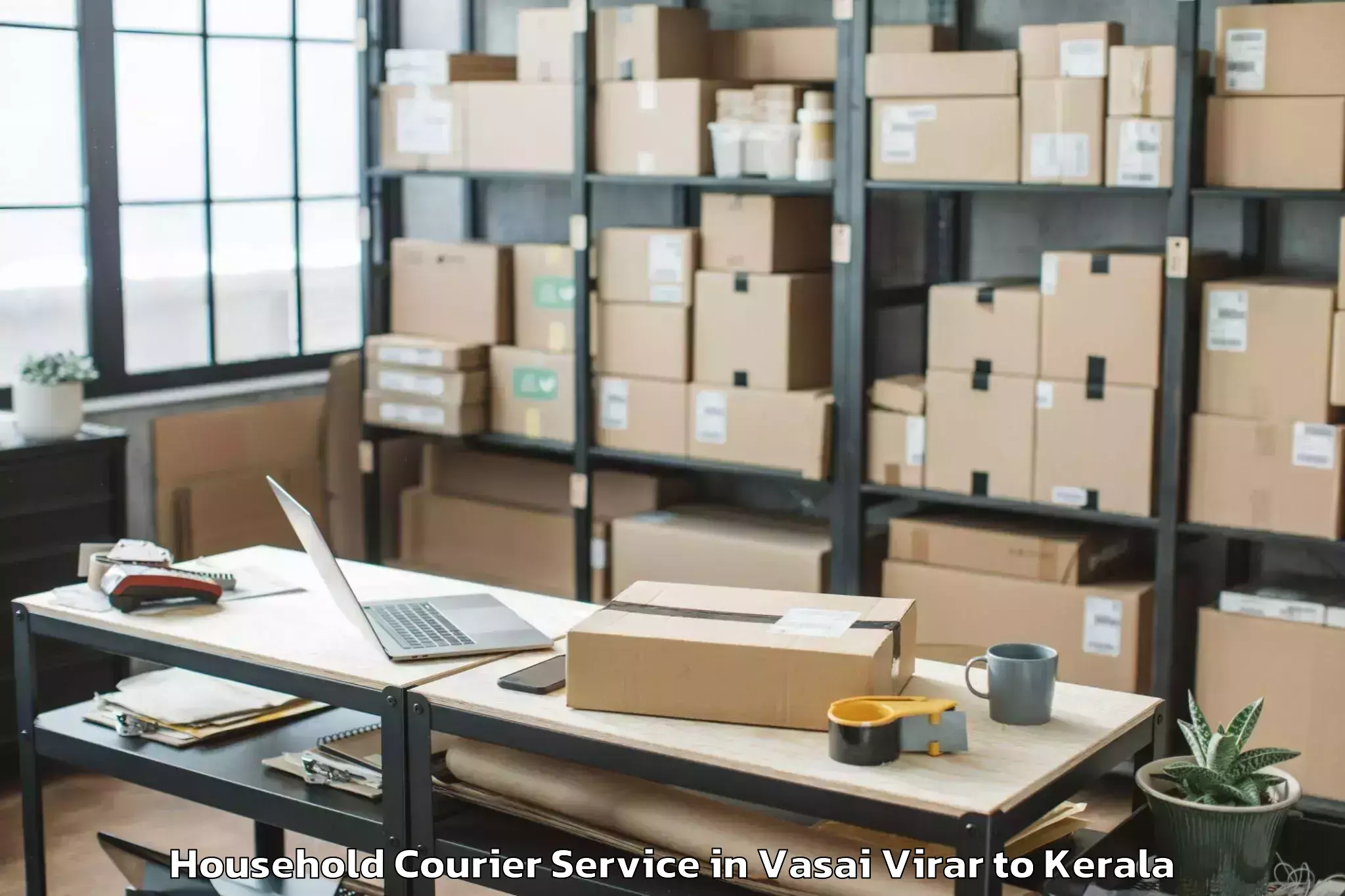 Easy Vasai Virar to Panthalam Household Courier Booking